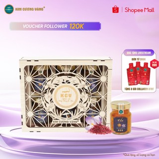 Yến saffron đông trùng hạ thảo dưỡng da tăng đề kháng giảm stress kim cương vàng hộp 6 lọ 70ml