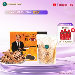 Nấm linh chi đà lạt giải độc gan tăng đề kháng kim cương vàng hộp 250g
