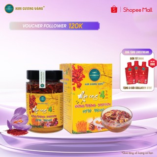 Mật ong đông trùng hạ thảo táo đỏ kỷ tử saffron dưỡng da kim cương vàng 380ml