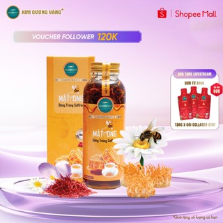 Mật Ong Đông Trùng Hạ Thảo Saffron Giảm Cân Kim Cương Vàng 330ml