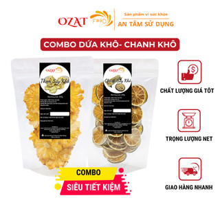 Combo chanh thơm (dứa/khóm) sấy khô 50G - 100G OZAT FOOD - giảm cân thanh lọc cơ thể