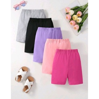 Đủ màu quần legging đùi quần đùi trơn thun cotton 4 chiều cho bé gái/trai 30-55kg