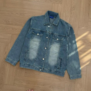 DENIM JACKET SMOKE GREY - Áo khoác jeans