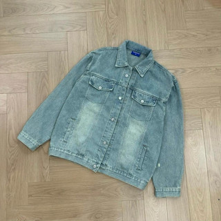 DENIM JACKET SMOKE GREY - Áo khoác jeans