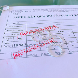 Nhẫn xoắn bạc ta . nhẫn nữ Cam kết bạc chuẩn 100%