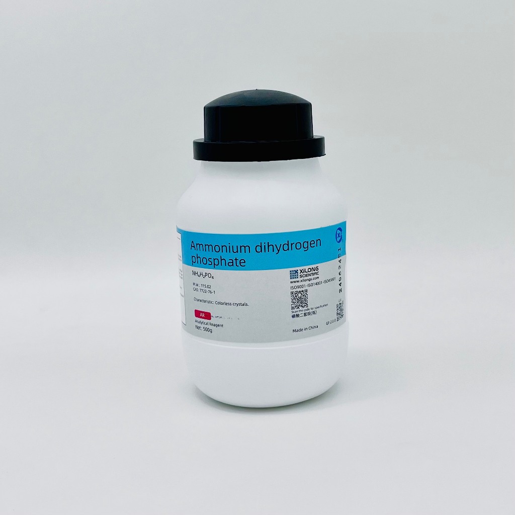 Hóa chất Ammonium Dihydrogen phosphate (AR, Chai 500G, Xilong, Cas 7722-76-1)