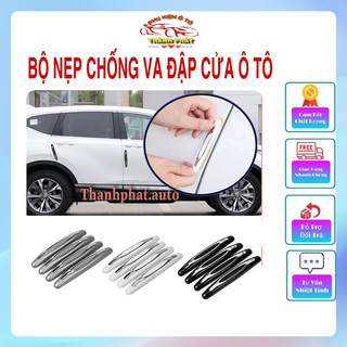 [BỘ 4 THANH]Nẹp chống va đập chống trầy bảo vệ cửa ô tô xe hơi nhựa ABS cao cấp chắc chắn.