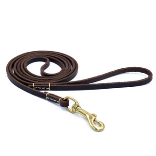 Dây dắt chó đi show bằng da bò bản 0,8cm