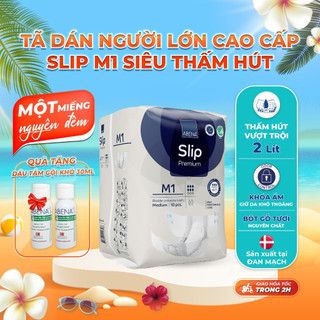 Tã dán người lớn Abena Slip premium M1 - Nhập khẩu từ Đan Mạch (Gói 10 miếng) - Thấm hút 2 lít 1 miếng nguyên đêm