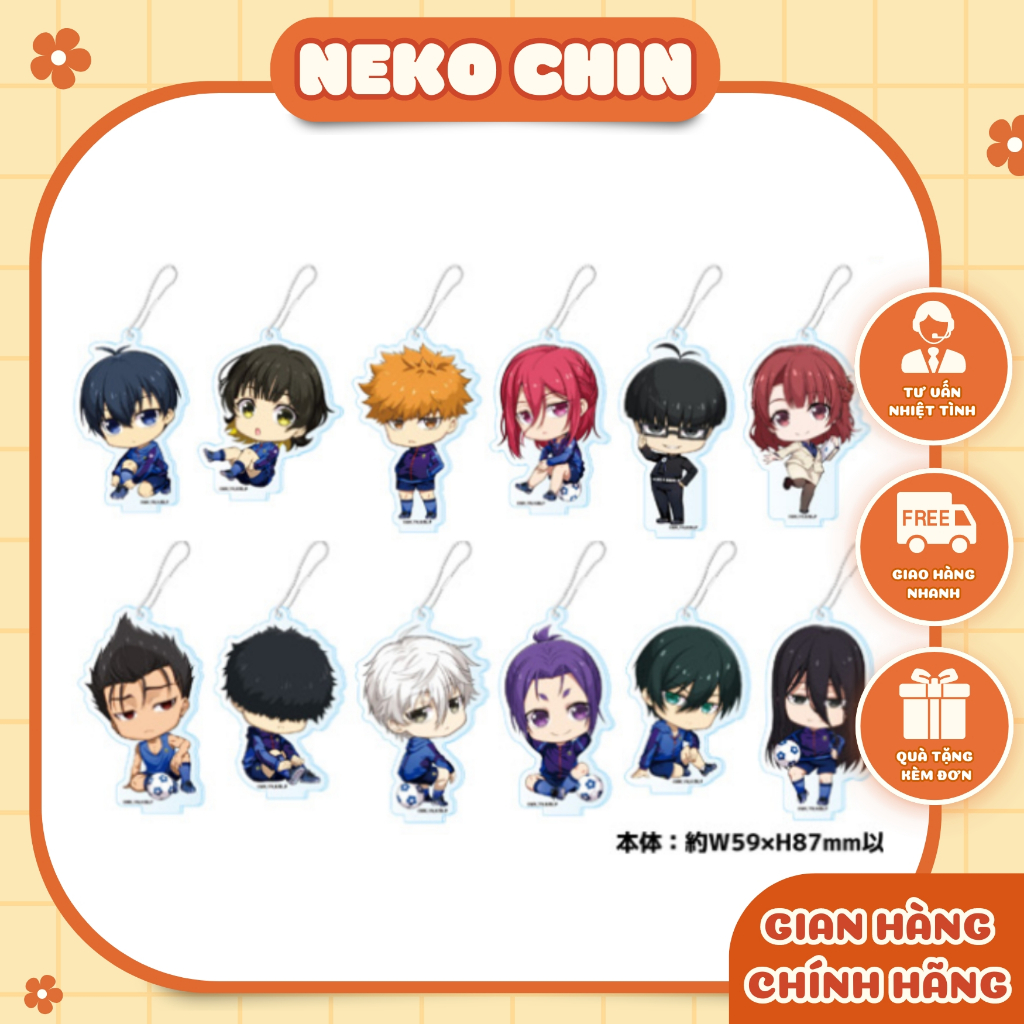 [TẶNG KÈM SLEEVES] Pack móc khóa Bluelock ver Cafehonpo