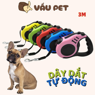 Dây dắt chó mèo tự động 3M - Xích chó mèo Vẩu Pet Shop