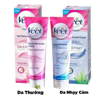 Kem tẩy lông veet 100ml dành cho da thường & da nhạy cảm chính hãng của pháp