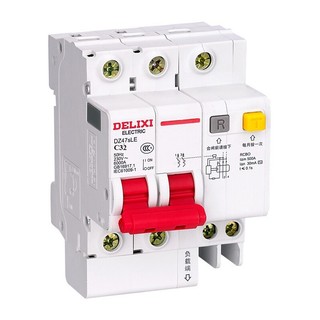 Aptomat chống giật 2p 32a delixi dz47sle c32