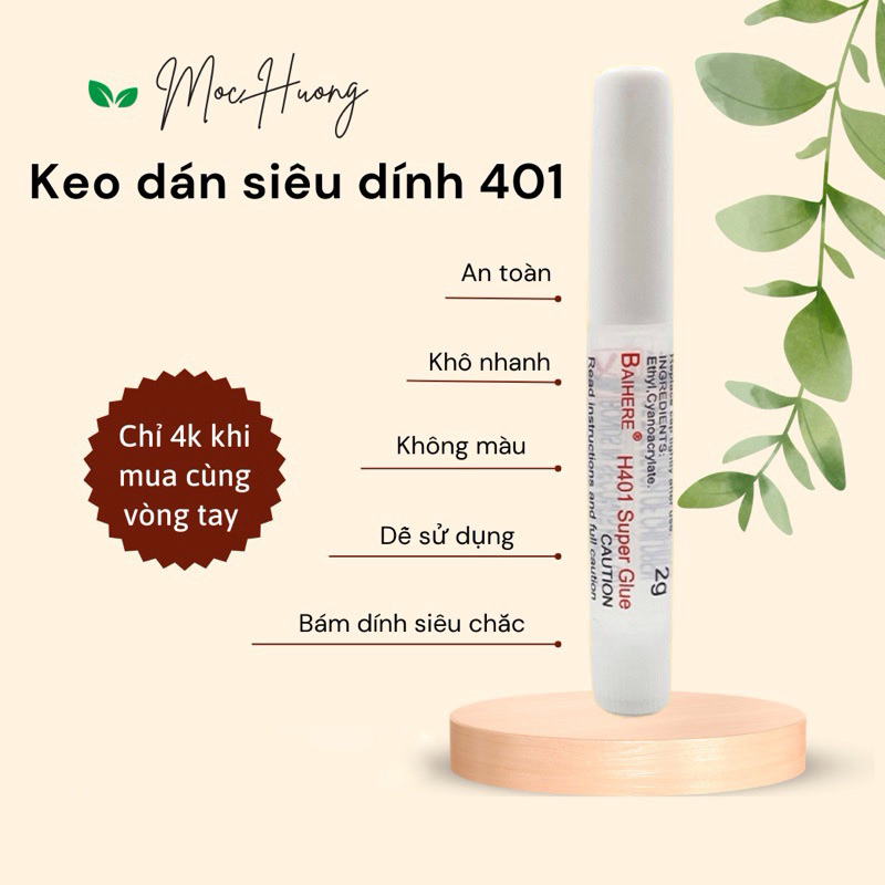 Set 3 Keo dán siêu dính H401, dán vòng tay, charm, phụ kiện, móng giả, an toàn, nhanh khô - MOCHUONG