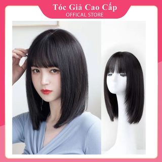 Tóc giả nữ đẹp nguyên đầucúp 35cm, tặng kèm lưới trùm tóc - 6104