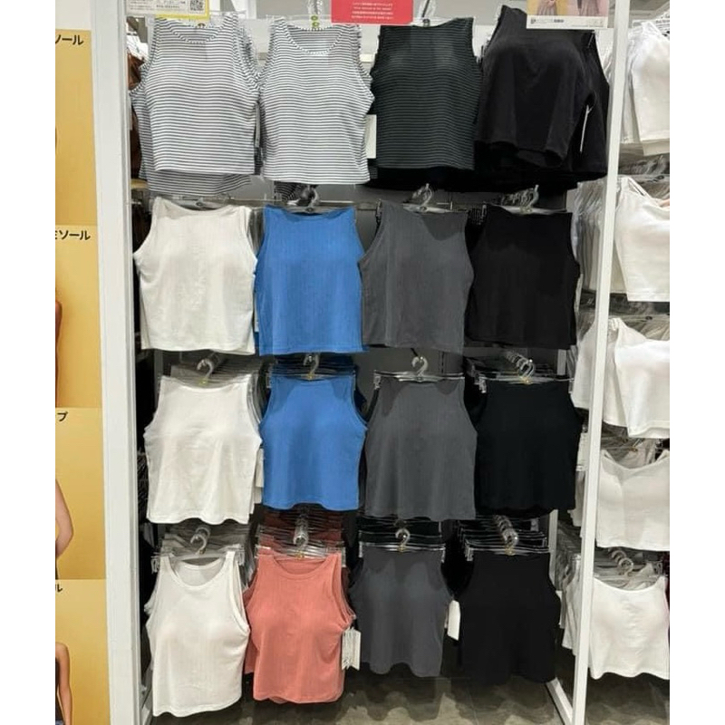 Áo ba lỗ kèm bra Gu Japan