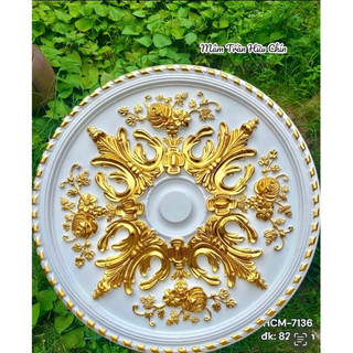 Mâm trần nhựa pu các màu dát vàng, đk 82,5cm