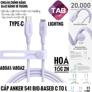 Cáp Anker 541 (Bio-Based) C To L A80A1/A80A2 - Bảo Hành 18 Tháng