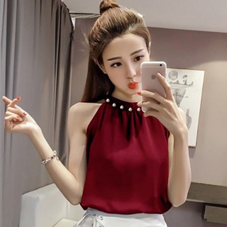 Áo hai dây cổ yếm mặc trong vest chất vải lụa satin, thoáng mát khi mặc - VannhShop AO0014