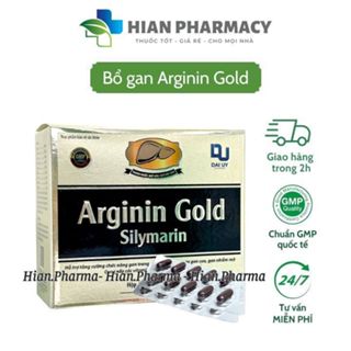 Bổ gan Arginin Gold Silymarin hộp 60 viên giải độc gan, lợi mật Hian