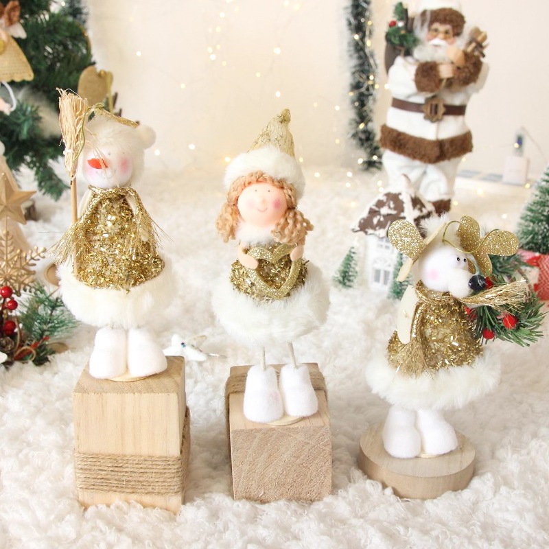 Búp Bê Váy Vàng VB46 Treo Cây Thông Noel Phụ Kiện Trang Trí Giáng Sinh