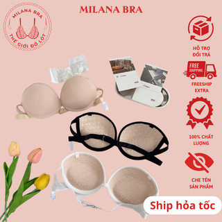Áo lót nữ Milana, áo cúp ngực  AC404 đêm tim không dây chống tụt (kèm quai trong)