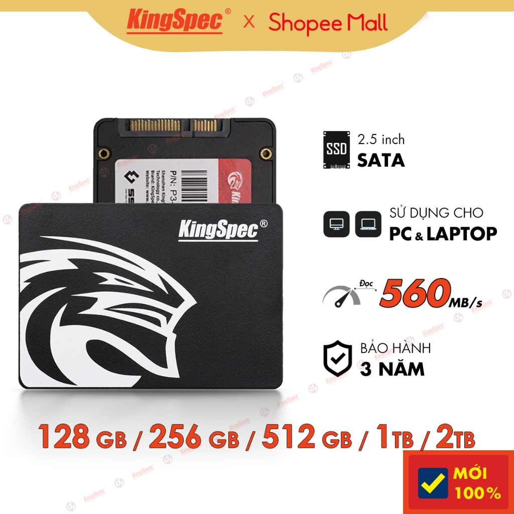 Ổ cứng SSD KingSpec 480GB SATA 2.5 | P4 480 Hàng Chính Hãng