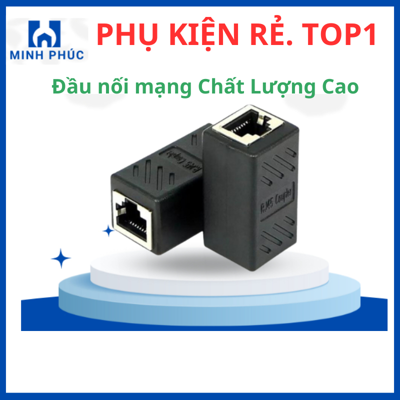 Đầu Nối Dây Mạng Lan Rj45 Tốc độ 1000Gbps ( đầu nối mạng 1-1 đen)
