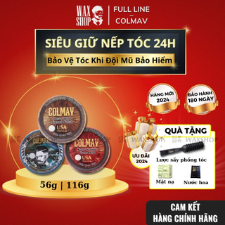 Sáp vuốt tóc nam Colmav Kingdom Pomade, Colmav Kingdom Clay, Barber Pomade Blue 56g | 116g