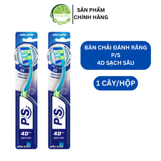 Bàn Chải Đánh Răng P/S 4D Sạch Sâu Toàn Diện 1 Cây Đơn
