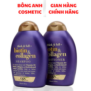 Bộ Dầu Gội Xả Biotin Collagen Ogx Combo Biotin Tím 385ml Chính Hãng
