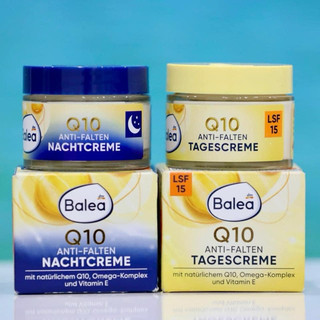 Hàng Đức Xách Bộ Kem dưỡng da - chống lão hoá ISANA, Balea Q10:  ngày  và đêm