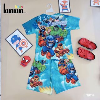 Quần áo trẻ em Kunkun Kid chất thun lạnh co giãn 4 chiều in 3D TP114 size đại từ 10-60kg