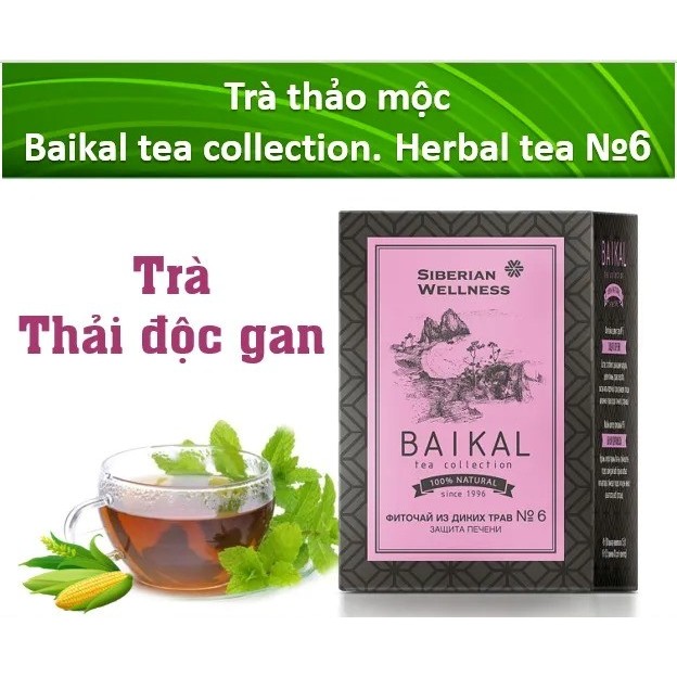 [Trà gan mật N6] Trà thảo mộc Siberian Baikal tea collection Herbal tea N6 Nga - 30 Gói/Hộp