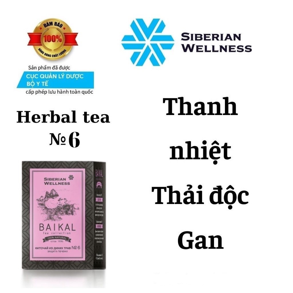 [Trà gan mật N6] Trà thảo mộc Siberian Baikal tea collection Herbal tea N6 Nga - 30 Gói/Hộp