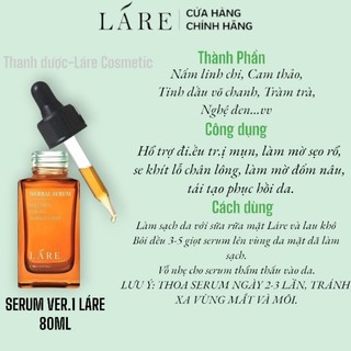 Serum thanh dược ver.1 da mụn herbal serum láre full size 80ml