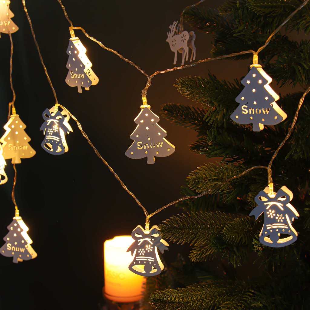Đèn Kim Loại DT02 Treo Cây Thông Noel Phụ Kiện Trang Trí Giáng Sinh