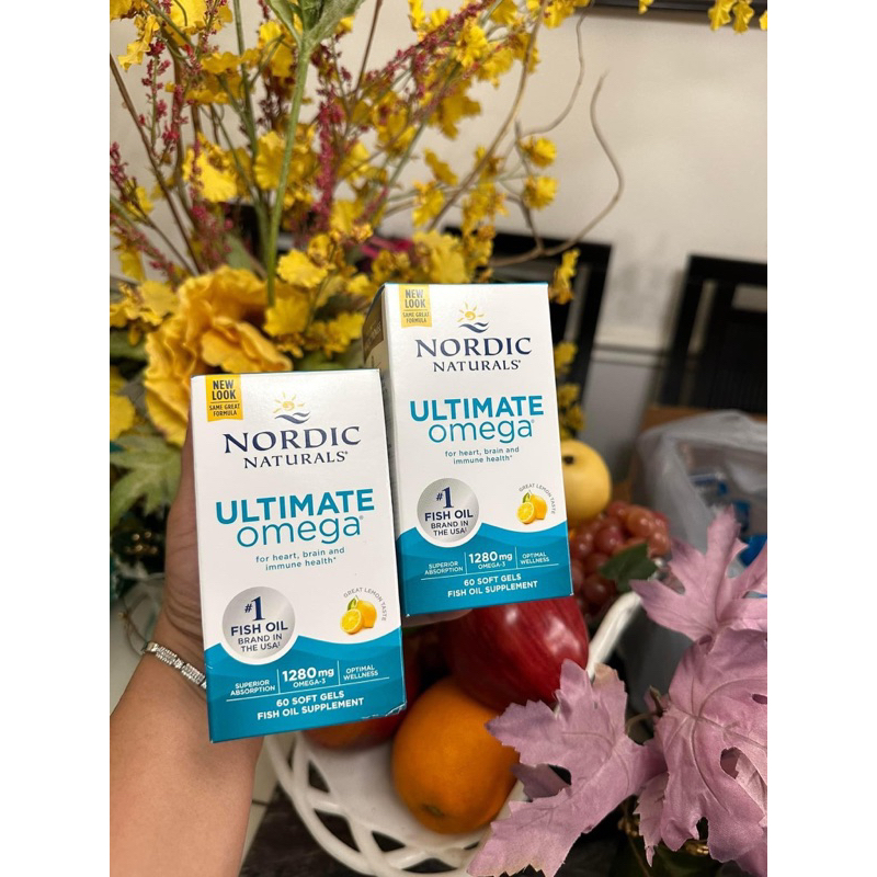 |Mẫu mới| Viên Nordic Naturals Ultimate Omega, Vị chanh - 1280mg Omega 3 60 viên
