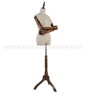 Manocanh nữ tay gỗ thật màu nâu