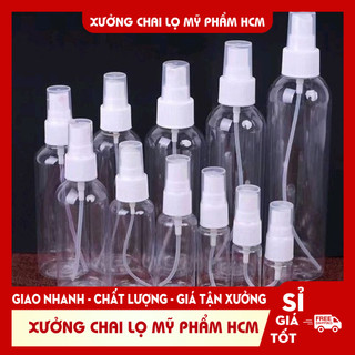 Chai Xịt Phun Sương 20ML/30ML/50ML/100ML/250ML Đựng Nước Rửa Tay - Chai Chiết Mỹ Phẩm - Dụng Cụ Làm Đẹp - Chai Nhựa Có V