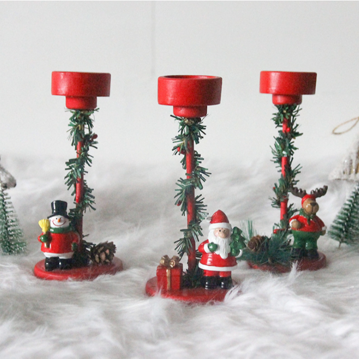 Giá Để Nến Đỏ GN01 Trang Trí Noel, Phụ Kiện Giáng Sinh