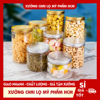 Hũ Nhựa Pet Nắp Nhôm Cao Cấp 50g/100g/200g Chiết Mỹ Phẩm - Hũ Đựng Kem