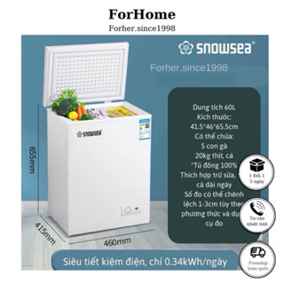Tủ đông mini gia đình dùng trữ sữa, tiết kiệm điện, tủ nội địa Trung nhập khẩu chính hãng ForHome
