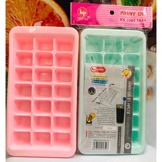 Khuôn làm đá bằng nhựa tiện lợi 21 viên HOFACO – Khay đá vuông HPL12 Hồng Phát