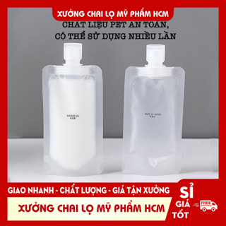 Túi Chiết Dầu Gội, Mĩ Phẩm Trong Suốt Có Thể Tái Sử Dụng 50ml/100ml