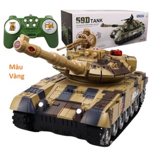 Xe Tăng Điều Khiển Từ Xa Mô Hình Xe Tăng Điều Khiển Bánh Xích Di Chuyển Mọi Loại Địa Hình, Hàng Cao Cấp Có Nhạc Đèn