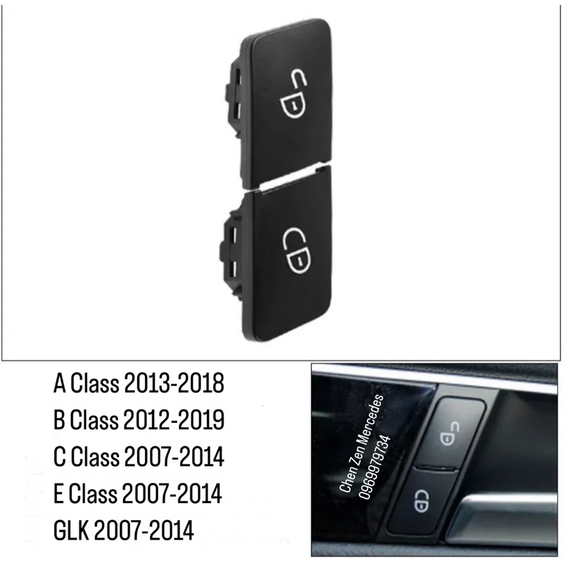 Nút công tắc khoá cửa ô tô Mercedes C Class E Class GLK 2007-2014