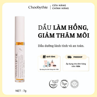 Dầu dưỡng môi chiết xuất từ thiên nhiên Vegan Lip Oil thỏi 5ml - Choosebythie