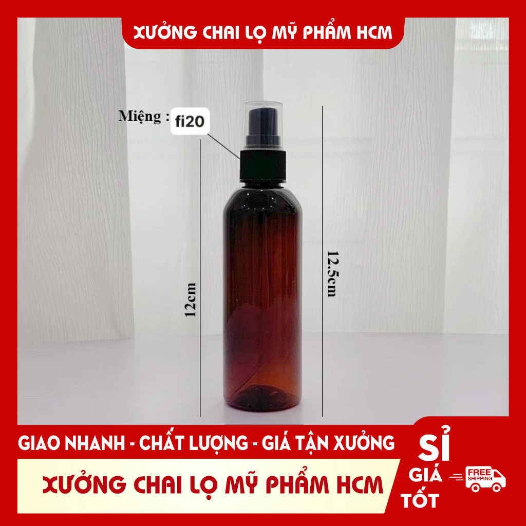 Chai Nhựa Pet Xịt Phun Sương 10ML/15ML/20ML/30ML/50ML/100ML/250ML Chiết Mỹ Phẩm