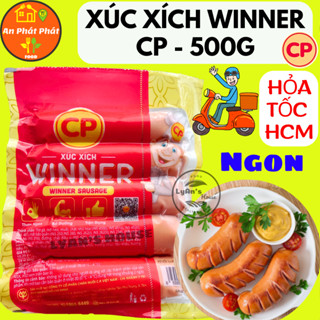 (Hỏa tốc HCM) Xúc Xích CP Winner 500g 10 cây thơm ngon, xúc xích đức làm từ thịt Heo thịt Gà tươi thực phẩm An Phát Phát